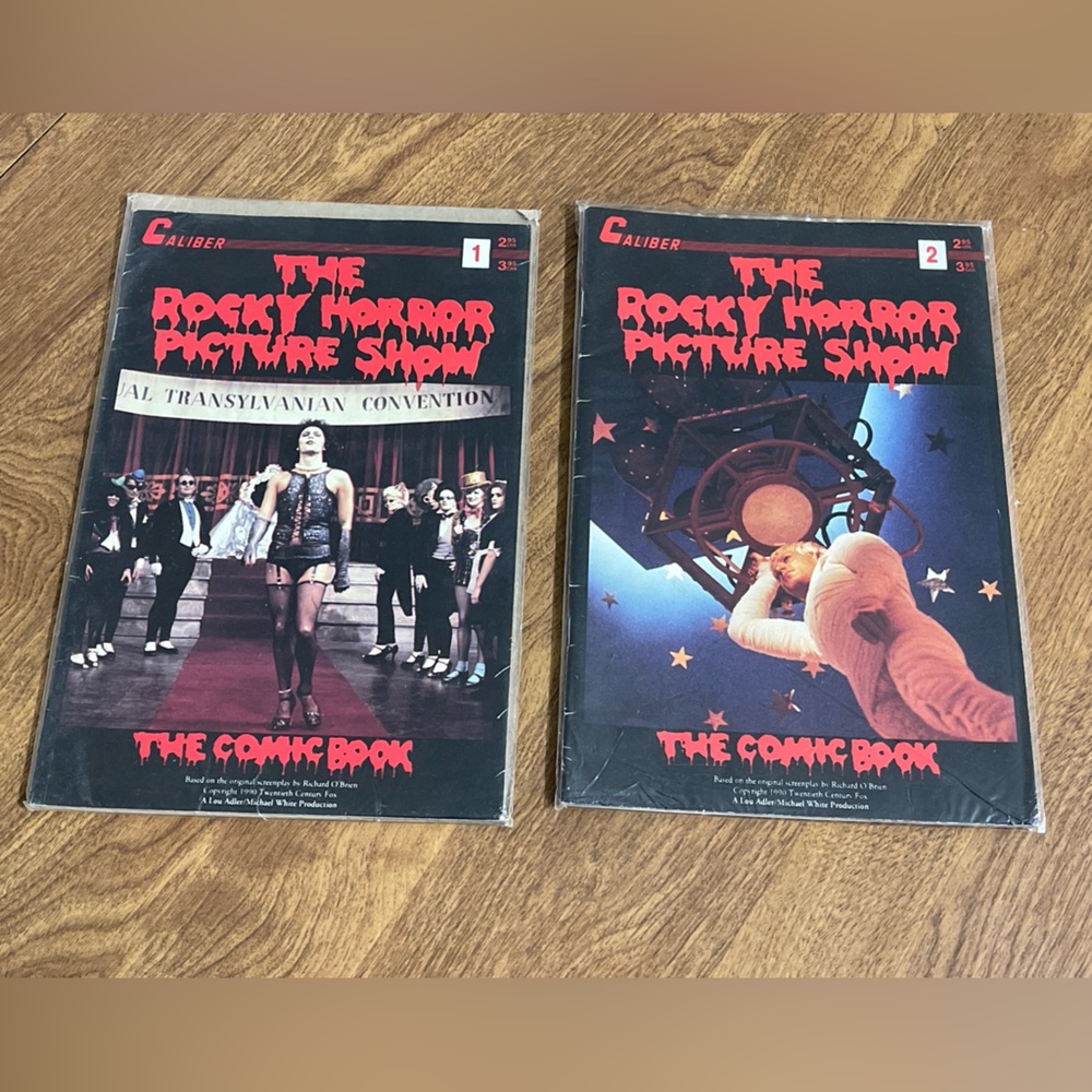 The Rocky Horror Picture Show Comic Book #1 and #2 Caliber Press 1990 Very Good